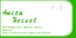 anita weisel business card